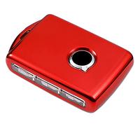Arruweer Key Fob Cover for Volvo Full Protection Soft TPU Smart Key Case Holder Fits for 2017 2018 2019 2020 2021 Volvo XC40 XC60 XC90 S90 V90 Keyless Entry Remote (Red)
