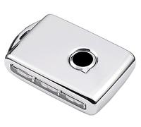 Arruweer Key Fob Cover for Volvo Full Protection Soft TPU Smart Key Case Holder Fits for 2017 2018 2019 2020 2021 Volvo XC40 XC60 XC90 S90 V90 Keyless Entry Remote (Silver)