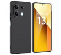 ARRYNN Compatible with Xiaomi Redmi Note 13 5G Case, Liquid Silicone Phone case, Ultra Slim Shockproof [Anti-scratch] [Full Coverage Camera], soft Microfiber Lining Protective Cover, Black