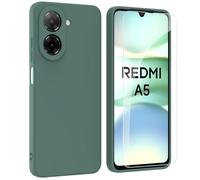 ARRYNN Xiaomi Redmi A5 4G Phone Case, Liquid Silicone Phone case, Ultra Slim Shockproof [Anti-scratch] [Full Coverage Camera], soft Microfiber Lining Protective Cover, Darkgreen