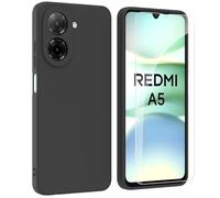ARRYNN Xiaomi Redmi A5 4G Phone Case, Liquid Silicone Phone case, Ultra Slim Shockproof [Anti-scratch] [Full Coverage Camera], soft Microfiber Lining Protective Cover, Black