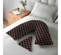 AR's PRINTED RETRO V SHAPED PILLOWCASE COVER FOR BACK & NECK SUPPORT/ORTHOPEDIC/MATERNITY/NURSING, UNIQUE DESIGNS (Pattern 8)