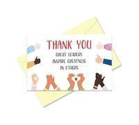 Arsagen Funny Thank You Leader Card, Heartfelt Boss Thank You Card,Boss Appreciation Card from Employee Staff,Happy Boss's Day Card for Boss,Boss's Birthday Card