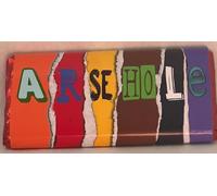 Arsehole - rude, funny Novelty themed Chocolate Bar gift. For Birthdays, Christmas, Valentines, Anniversary, Easter, Mothers Day & Fathers Day (One Size, Dark Chocolate)