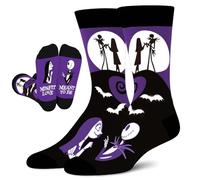 Arsemica Nightmare Before Halloween Socks for Women Men, Nightmare Christmas Socks for Friends Family Coworkers, Jack and Sally Cotton Knitted Sock - Misfit Love & Meant to be