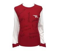 Arsenal 1971 Official Retro Shirt Signed by 10 Double Winners Red