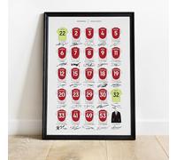 Arsenal 2024/2025 team squad signed poster print framed picture photo autograph gift 24/25 Odegaard Rice Saka Havertz (A4 Framed)