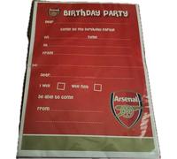 Arsenal Birthday Party Invitations with Envelopes, Official Football Club Theme, Pack of 20