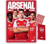Arsenal Calendar 2026 A3 Wall Calendar and Slim Pocket Diary Gift Set 2026 Football Gift Present with FREE Organising Stickers Included