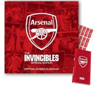 Arsenal Calendar 2026 Legends Square & Slim Arsenal Pocket Diary Gift Bundle with FREE Organising Stickers Included