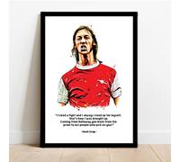Arsenal - Charlie George Quote Framed Illustration Print Poster