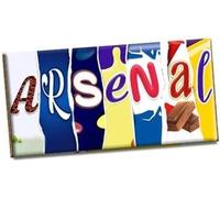 Arsenal Chocolate Bar Wrapper Novelty Birthday Gift Present for Football Lovers #CH-857 (with Chocolate bar)