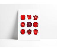 Arsenal Classic Football Kits A4 Print Poster Wall Art Picture (A5 Card)