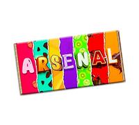 ARSENAL England Football Club Team Chocolate Bar Wrapper Novelty Gift Present (#1304) (with chocolate bar)