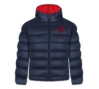 Arsenal F.C. Boys Quilted Jacket Hooded Winter Coat Official Gift Navy Blue 8-9 Years
