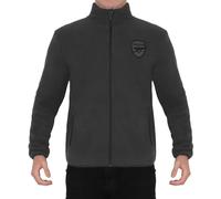 Arsenal F.C. Men's Official Full Zip Fleece Jacket - Grey, Large