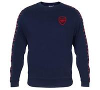 Arsenal F.C. Mens Sweatshirt Taped Official Football Gift Navy Large