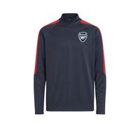 Arsenal F.C. Quarter Zip Men's Training Shirt - Official Arsenal Crest Football Long Sleeved Top (UK, Alpha, S, Regular, Regular) Multicolor