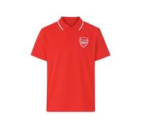Arsenal F.C. Tipped Polo Shirt - Official Arsenal Football Crest Adult Polo Top (UK, Alpha, S, Regular, Regular, Red)