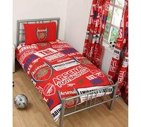 Arsenal Single Duvet Set Multicoloured Patch Design Football Logo