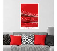 Arsenal FC - Arsenal Stadium Illustration Wall Sticker Mural Art (60cm Height x 40cm Width)