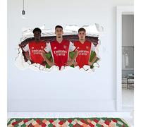 Arsenal FC Attacking Trio 21/22 Broken Wall Sticker (60cm x 30cm)