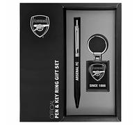 Arsenal FC Ballpoint Pen and Keyring, Black/silver