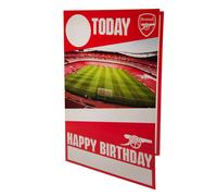 Arsenal FC Birthday Card With Stickers in Red Arsenal FC Red