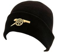 Arsenal English Premier League Cannon Logo Black Cuff Beanie - Authentic EPL, Black, One size