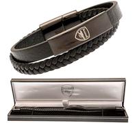 Arsenal FC Black IP Leather Bracelet Official Licensed Merchandise