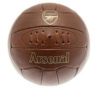 Arsenal FC Brown Faux Leather Retro Design Official Football Size 5 Ball