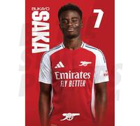 Arsenal FC Bukayo Saka 24/25 Headshot Poster A2 - Official Bukayo Saka Poster - Perfect Arsenal Gifts for Boys & Men - Football Wall Art - Premier League Posters & Arsenal Gift Idea