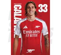 Arsenal FC Calafiori 24/25 Headshot Poster Unframed A2
