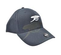 Arsenal FC Cannon Obsidian Baseball Cap - Officially Licensed, Embroidered Crest, Curved Brim, Adjustable Hook & Loop Strap