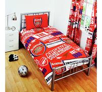 Arsenal FC Childrens/Kids Official Patch Football Crest Duvet Set (Double) (Red)