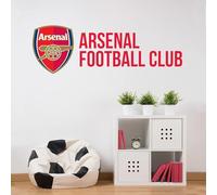 Arsenal FC Crest and Club Name Wall Sticker (60cm Width x 20cm Height)