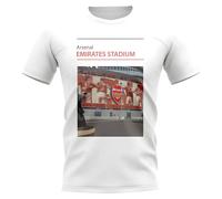 Arsenal FC Emirates Stadium T-Shirt in White | Size: Small Arsenal FC White S