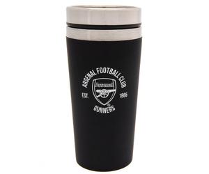 Arsenal FC Executive Crest Travel MugOne Size Black/Silver TA9515