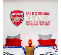 Arsenal FC Greatest Team Song and Crest Wall Art Stickers (120cm Width x 50cm Height)