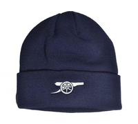 Arsenal FC Gunners Cannon Logo Red Cuff Beanie Hat - Licensed EPL, Navy, One Size