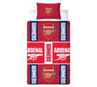 Arsenal FC Gunners Reversible Crest Duvet Set | Size: Double Arsenal FC Multicolor Double