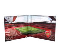 Arsenal FC Men's Embossed Crest Wallet in Black Arsenal FC Black One Size