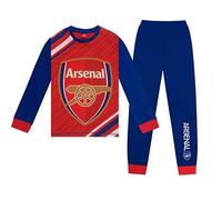Arsenal FC Official Boys Sublimation Long Pyjamas Red Navy 7-8 Years