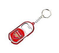 Arsenal FC Official Crest Design Bottle Opener Keyring With Torch (One Size) (Red)