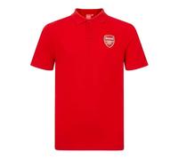 Arsenal FC Official Football Gift Boys Crest Polo Shirt Red 12-13 Years XLB
