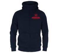 Arsenal FC Official Football Gift Boys Fleece Zip Hoody Navy 4-5 Years