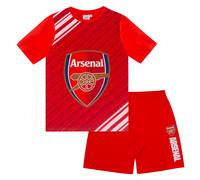 Arsenal FC Official Football Gift Boys Kids Short Pyjamas Red Crest 6-7 Years