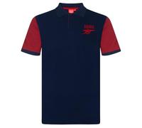 Arsenal FC Official Football Gift Mens Contrast Sleeve Polo Shirt Navy 3XL