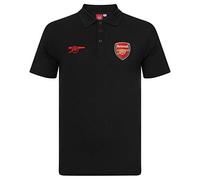 Arsenal FC Official Football Gift Mens Crest Polo Shirt Black Small