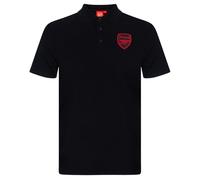 Arsenal FC Official Football Gift Mens Crest Polo Shirt Black Small